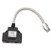 Adaptér RJ45 1x8p8c/2x8p4c TEL-TEL
