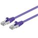 Premiumcord Patch kabel CAT6a S-FTP, RJ45-RJ45, AWG 26/7 0,25m fialová