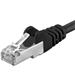 Premiumcord Patch kabel CAT6a S-FTP, RJ45-RJ45, AWG 26/7 2m černá