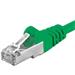 Premiumcord Patch kabel CAT6a S-FTP, RJ45-RJ45, AWG 26/7 3m zelený