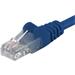PremiumCord Patch kabel UTP RJ45-RJ45 level 5e 0.5m modrá