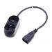 Prodlužovací kabel pro UPS 2 zásuvky (z C14 IEC320 na 2 CEE 7/5 FR, CZ zásuvky) max.10A, délka 30 cm, černý