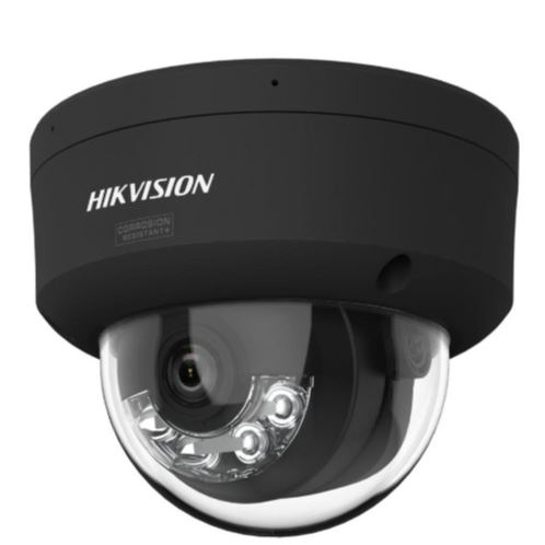DS-2CD2147G3-LIS2UY(2.8mm)(BLACK) 4MPix IP Dome Hybrid ColorVu AcuSense kamera; LED/IR 30m,WDR 130dB,Audio,Alarm,IP67,I