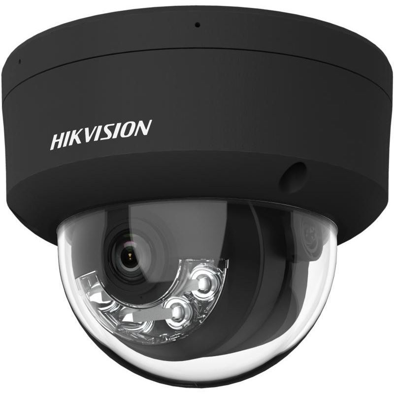 DS-2CD2187G2H-LISU(2.8mm)/eF/BLACK 8MPix IP Dome Hybrid ColorVu AcuSense kamera; LED/IR 30m, WDR 130dB,audio, alarm, IP
