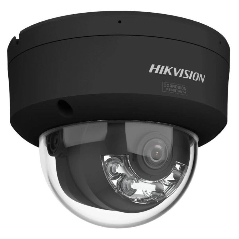 DS-2CD2187G3-LIS2UY(2.8mm)(BLACK) 8MPix IP Dome Hybrid ColorVu AcuSense kamera; LED/IR 30m,WDR 130dB,Audio,Alarm,IP67,I