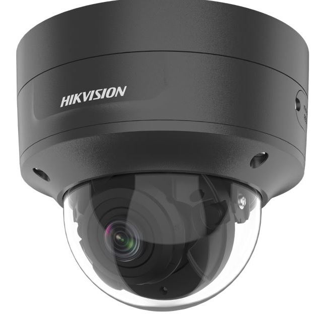 DS-2CD2746G2-IZS(2.8-12mm)/C/BLACK 4MPix IP Dome AcuSense kamera; IR 40m, Audio, Alarm, IK10, černá