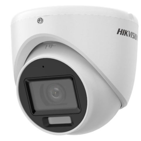 DS-2CE76G0T-LMFS(2.8mm) 2K HDTVI Smart Hybrid Light Turret kamera; LED 20 /IR 30m, 4v1, Mikrofon, IP67