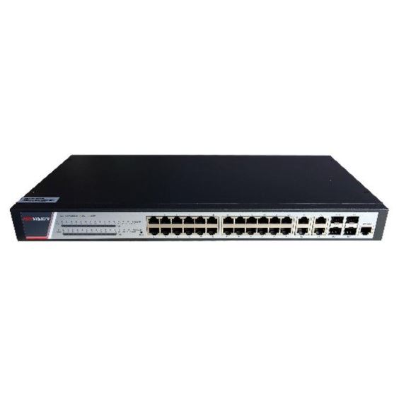 DS-3E2528P(B) Full Managed Gigabit PoE Switch, 24x Gb ports, 4x Gb combo ports