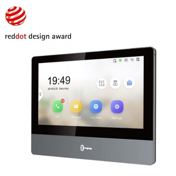 DS-KH8350-WTE1 7" IP bytový dotykový monitor; Wi-Fi; PoE