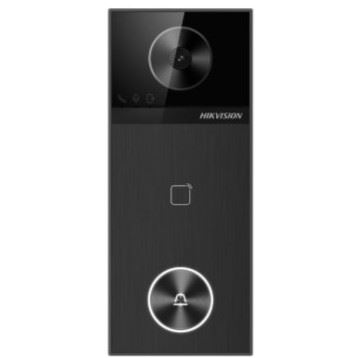 DS-KV6114-WBE1 Jednotlačítkový IP dveřní interkom, 4MPx kamera, čtečka karet, Wi-Fi, Bluetooth