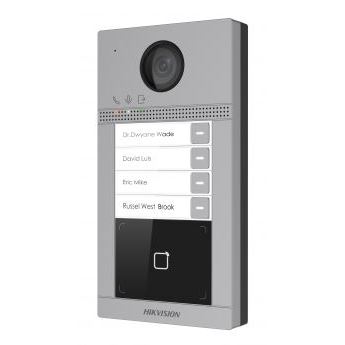 DS-KV8413-WME1(B)/Surface IP dveřní interkom, 4-tlačítkový, čtečka karet, 2MPx kamera, WiFi