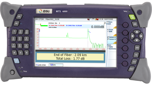 JDSU-VIAVI OTDR-MTS-4000 opt. kit SM/MM 850/1300/1310/1550 - zápůjčka (hodnota 350.000,- bez DPH) v.č. 01211,2759