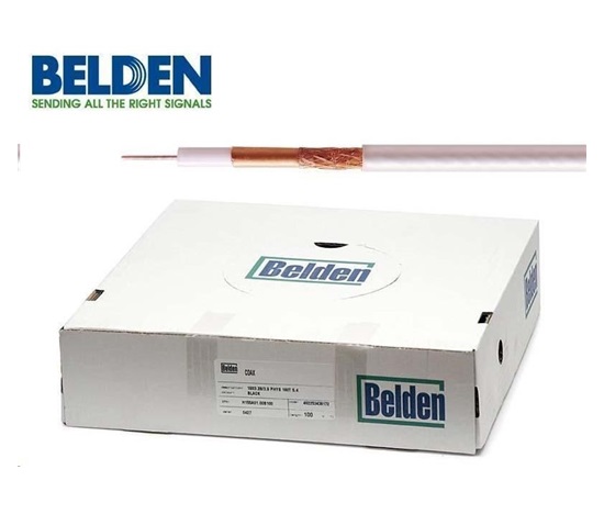 Kabel koax BELDEN H125 CU PVC 100M bílý