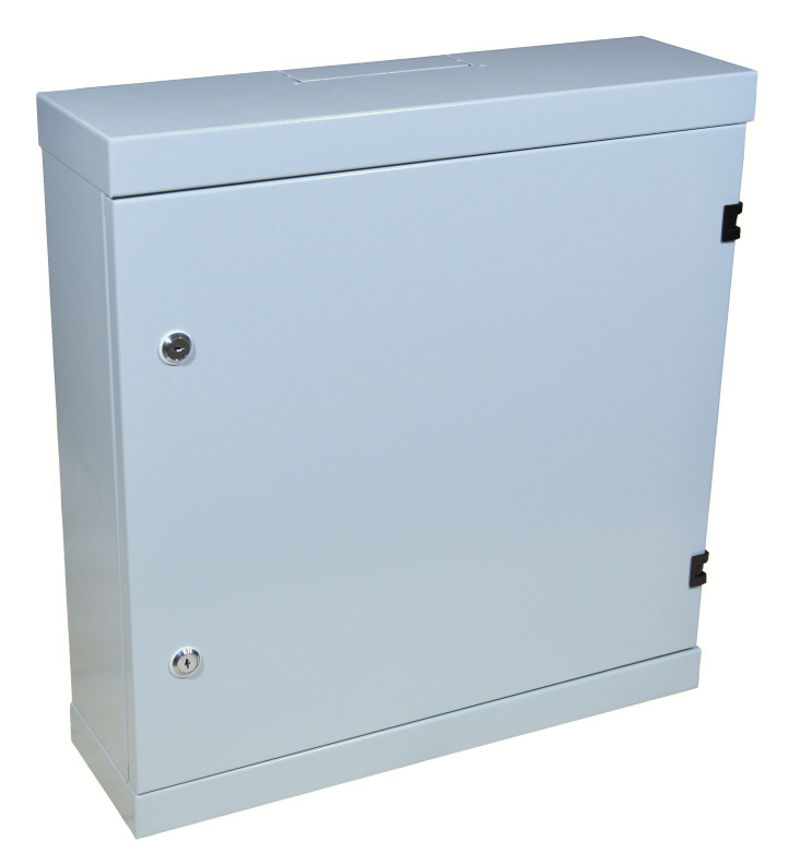 Lexi-Net nástěnný rozvaděč SOHO vertikální 19" 2U+4U, hloubka 155mm, šedý, 2x zámek