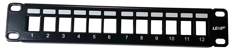LEXI-Net Patchpanel 12 portů neosazený pro 10" pro UTP i FTP