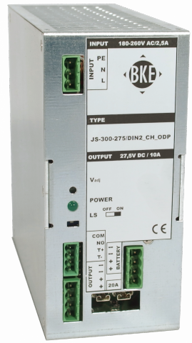 Napájecí zdroj/nabíječ na DIN lištu BKE JS-300-545/DIN2_CH 54,5 V, 300 W, 5 A, spínaný