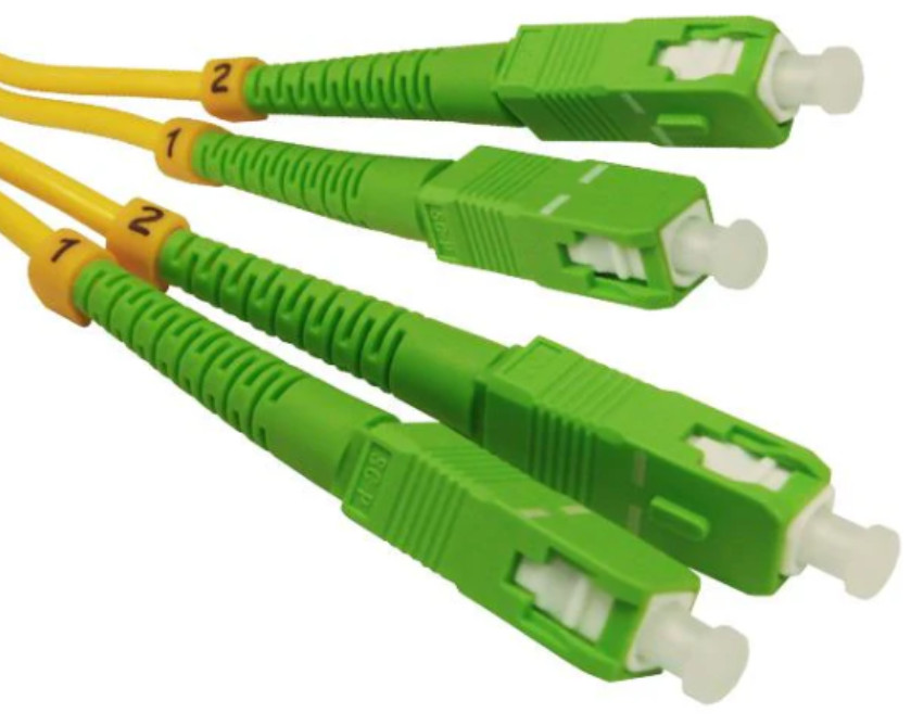 Patch kabel 09/125, SC(APC) - SC(APC), 0,25m duplex