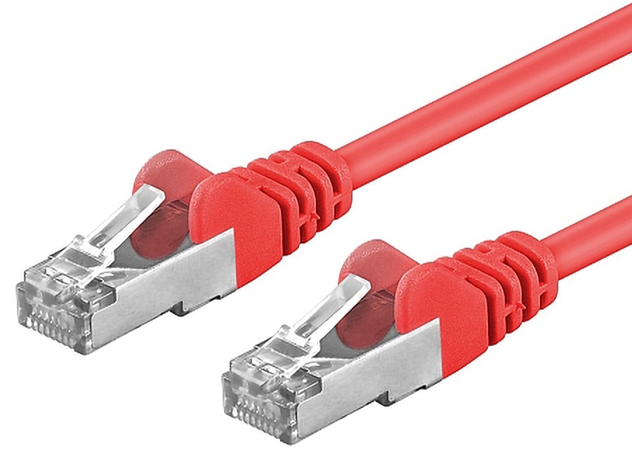 Premiumcord Patch kabel CAT6a S-FTP, RJ45-RJ45, AWG 26/7 1,5m červená
