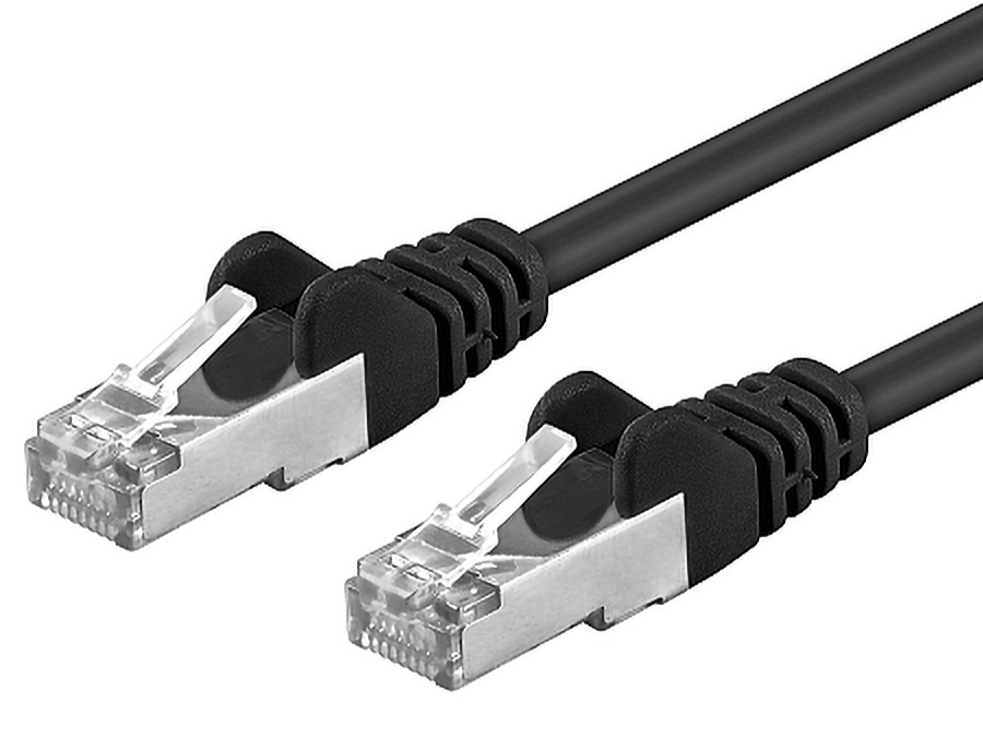 Premiumcord Patch kabel CAT6a S-FTP, RJ45-RJ45, AWG 26/7 5m černá