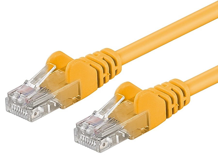 PremiumCord Patch kabel UTP RJ45-RJ45 CAT6 0.5m žlutá