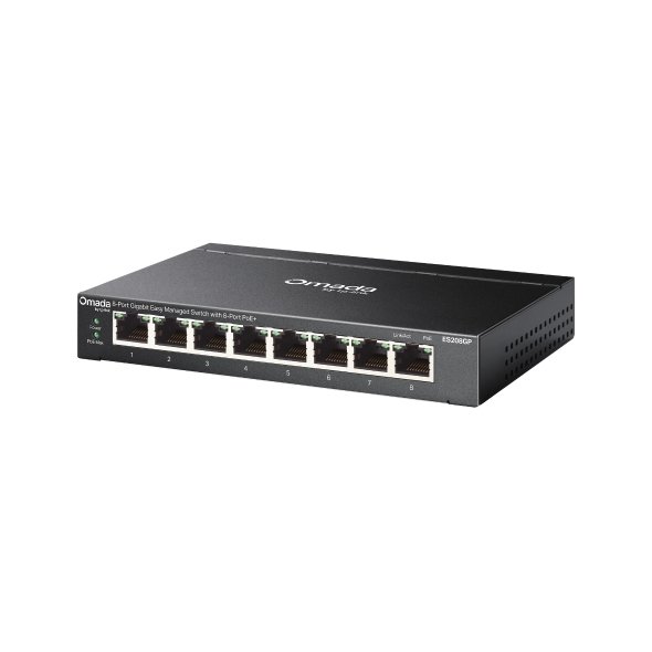 Switch TP-Link ES208GP 8x GLan s PoE+, 64W, Omáda SDN