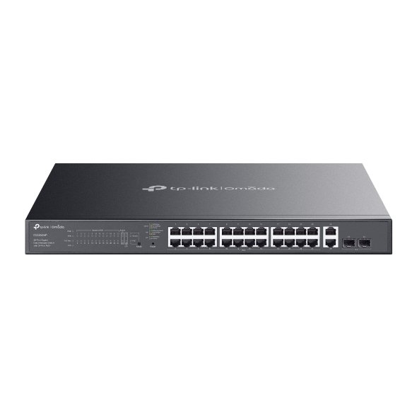 Switch TP-Link ES228GMP 2x GLan, 24x GLan s PoE+, 2x SPF, 384W, 19", Omáda SDN