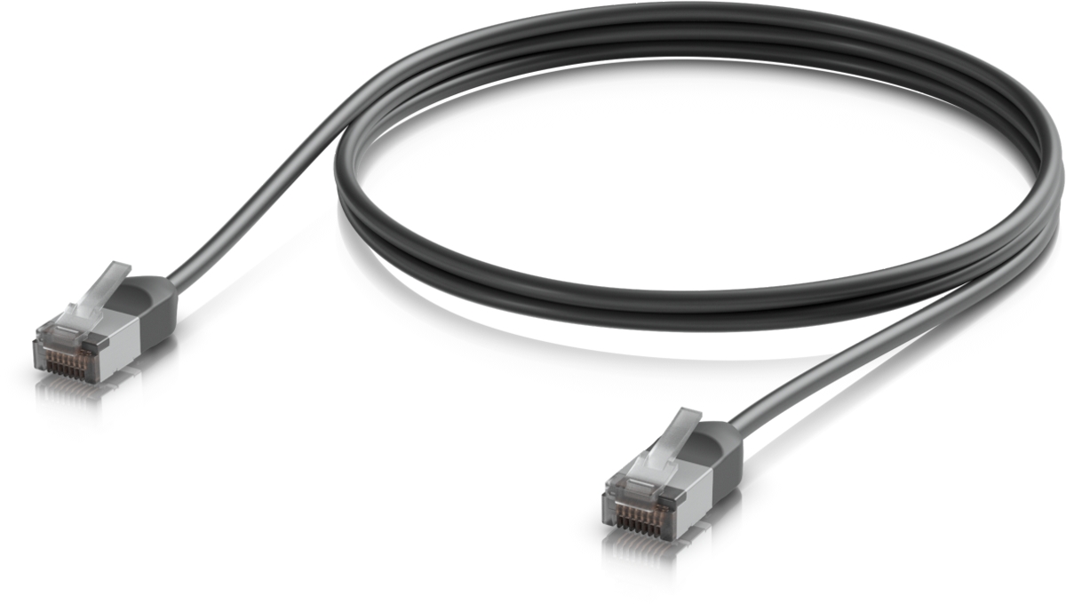 Ubiquiti UACC-Cable-Patch-Outdoor-C6A-1M-BK, Venkovní Cat6a patch kabel, 1m, černý