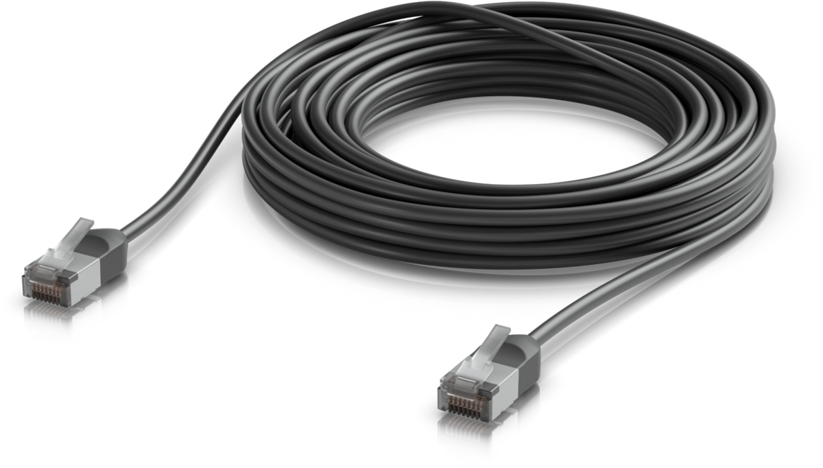 Ubiquiti UACC-Cable-Patch-Outdoor-C6A-8M-BK, Venkovní Cat6a patch kabel, 8m, černý