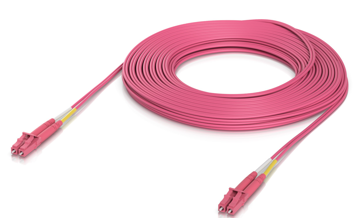 Ubiquiti UACC-OFC-M2-LULU-15M - optický patch cord LCupc/LCupc, Duplex, Multi-mode 50/125, 15m