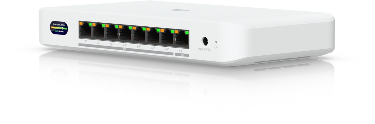 Ubiquiti UDB-Switch, UniFi 2.5G PoE switch s Wi-Fi 7 bridgem