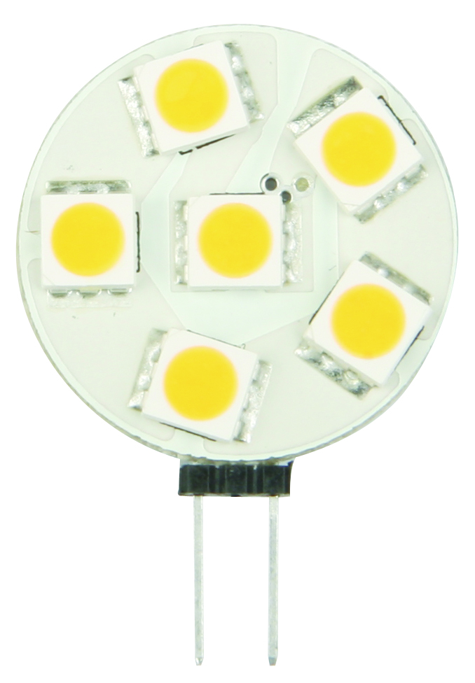 Žárovka G4 1,2W 6pcs 5050 chip, 10-30V 25x35mm , 2700-3500K , 90Lm