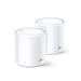 WiFi router TP-Link Deco X60(2-pack) AX5400, WiFi 6, 2x GLAN, / 574Mbps 2,4GHz/ 2402Mbps 5GHz